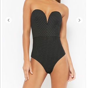 forever 21 v cut bodysuit